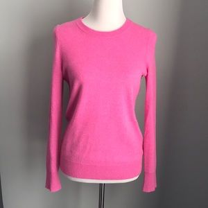 White + Warren Hot Pink Cashmere Sweater Size S